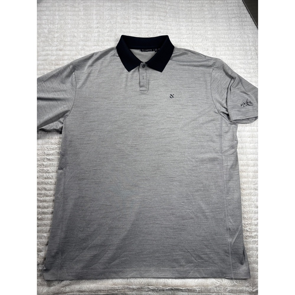 Devereux Polo Shirt Men XXL Gray Performance Stretch Golf Whisper‎ Rock NWOT